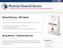 Tablet Screenshot of physicianfinancialsuccess.com